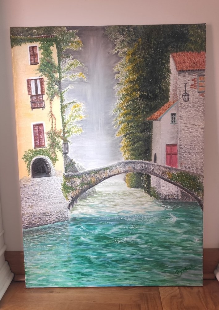 Bridge on the lake Como