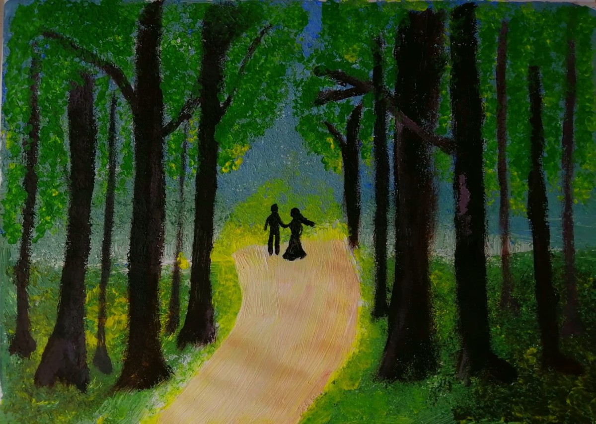 Couple in the forest