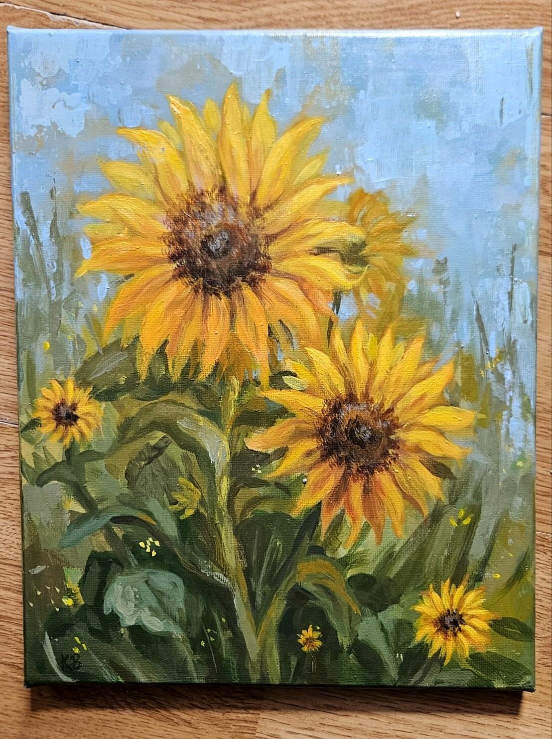 Sunflowers are waking up