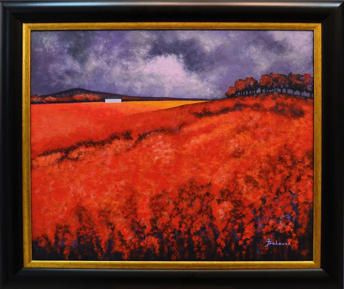 A cottage in the distance