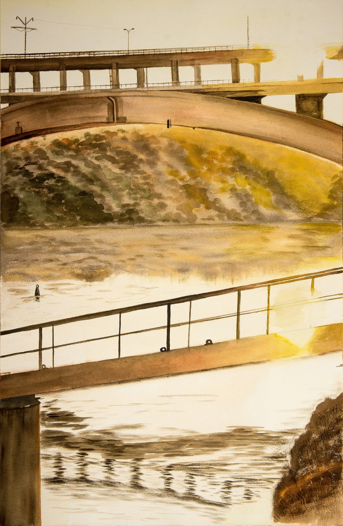 Landscape in warm tones