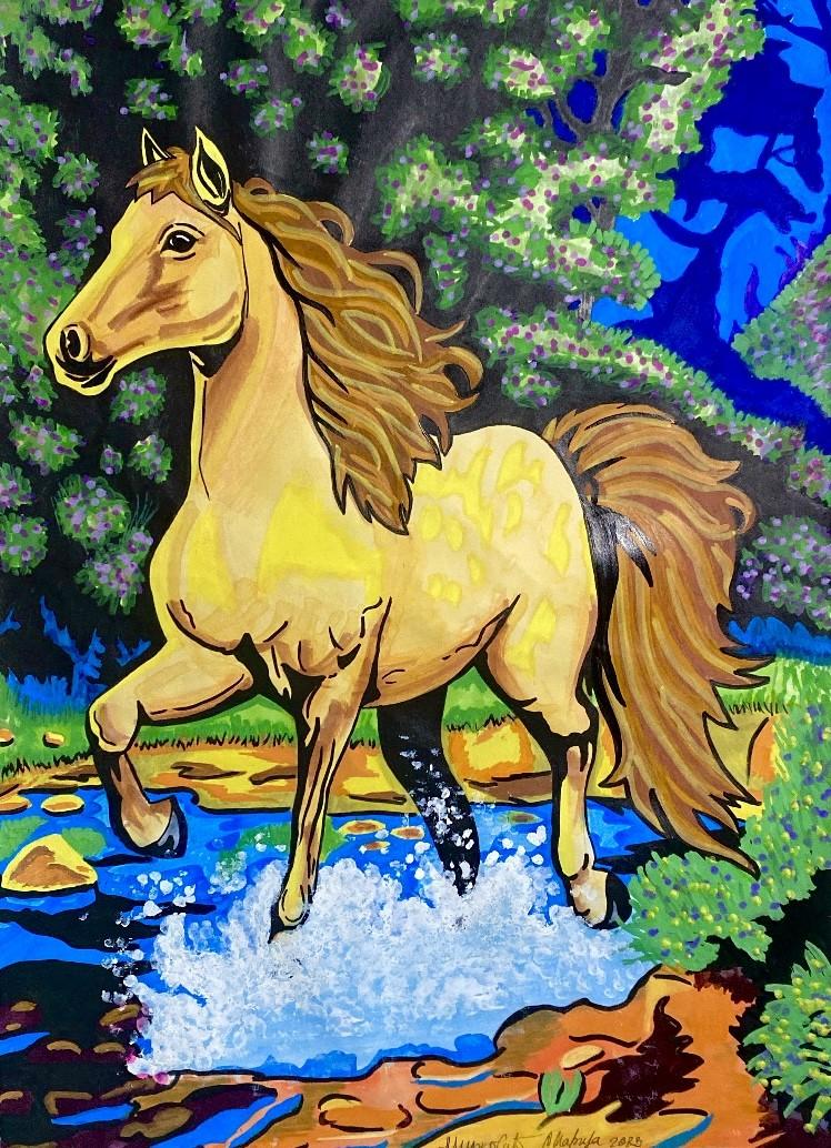 Yellow horse