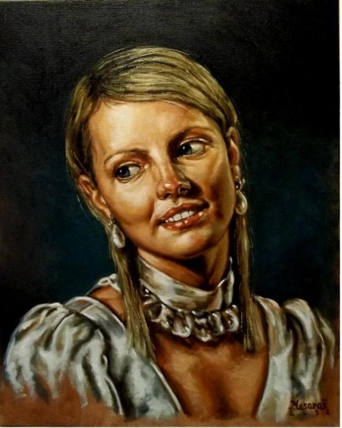 girl with a pearl earrings