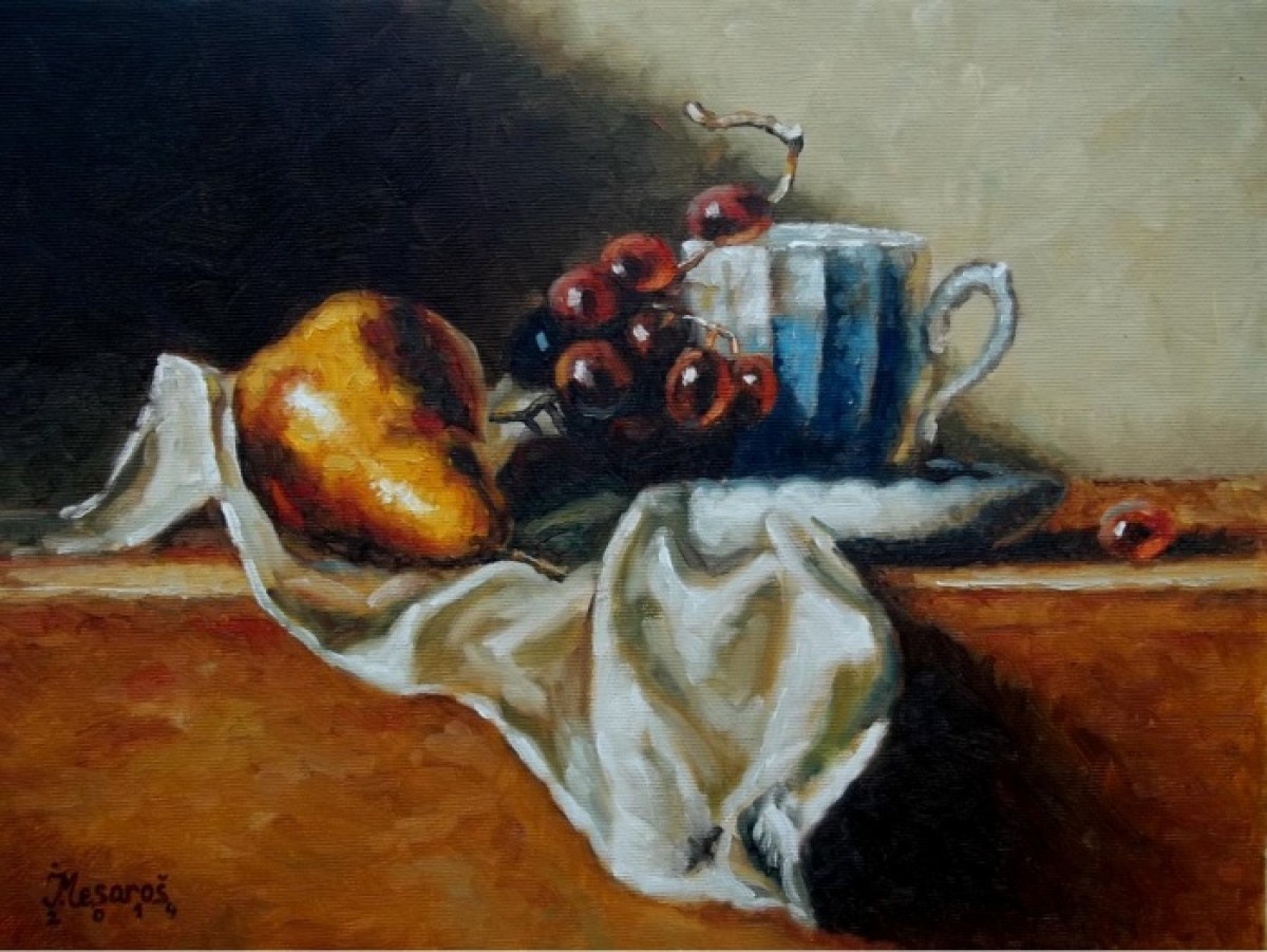 Coffe cup and Fruit