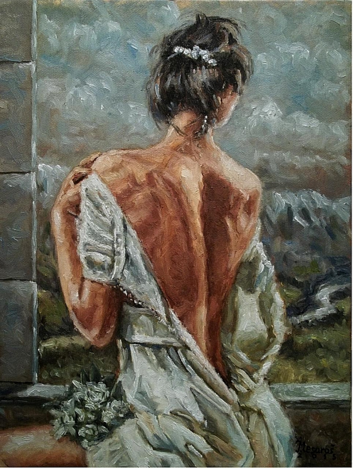Woman on the balcony