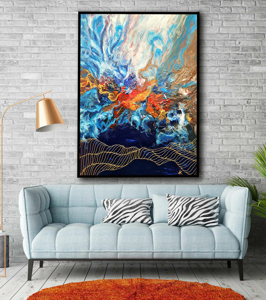 Rapsody in blue 100x70cm